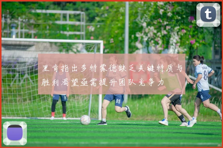 里肯指出多特蒙德缺乏关键特质与胜利渴望亟需提升团队竞争力